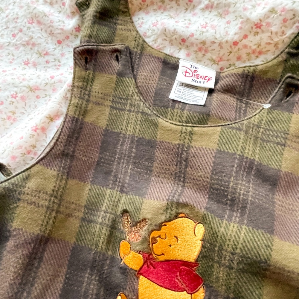 Disney Vintage Winnie the Pooh Kids Dress Size: 7-8 Plaid